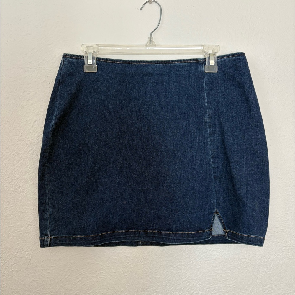 Denim Mini Skirt - Dark Blue